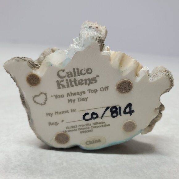 Calico Kittens "You Always Top Off My Day" Figurine Collectible - Picture 7 of 7